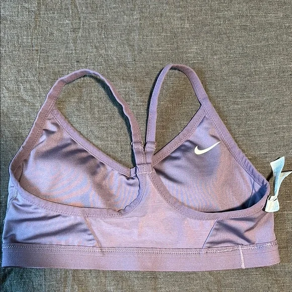 Nike Dri-Fit Indy Light Support Purple Sports Bra - Picture 6 of 9